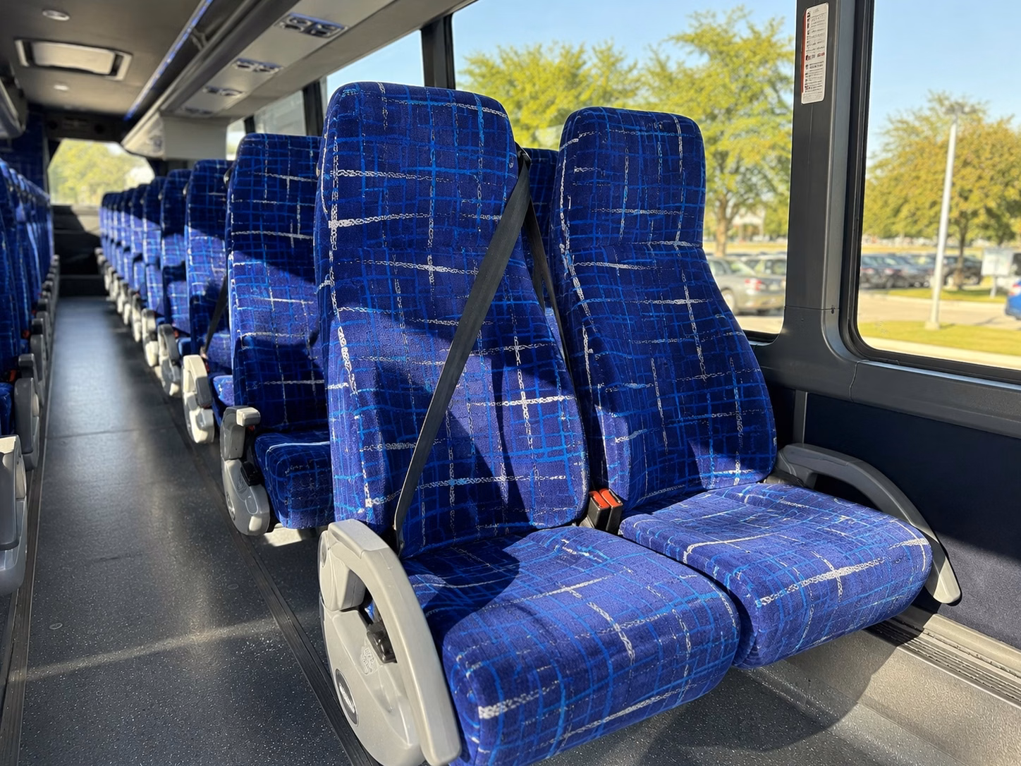 independence charter bus rental interior